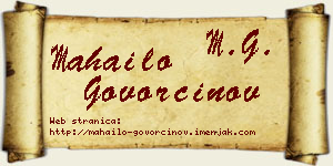 Mahailo Govorčinov vizit kartica